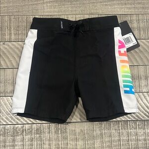 Hurley Kids Swim Trunks Black and White